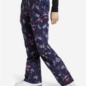 O'Neill Kids Floral Print Pants - Navy and Red